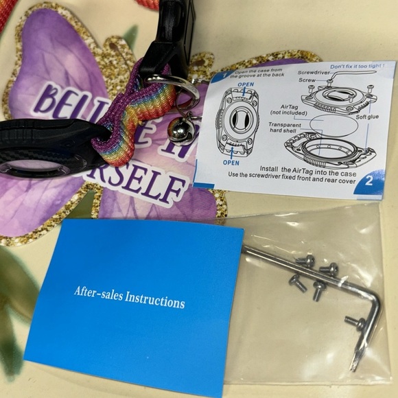 Cat Dog Collar,Integrated GPS Dog Collar with Bells and Apple AirTag Holder,Ligh - Picture 9 of 9